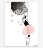 MUM OF LOVE - Poster per bambini - Ballerina e luna