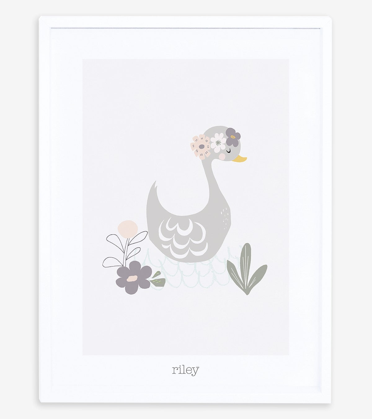MY LOVELY SWAN - Poster per bambini - Cigno e fiori