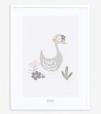 MY LOVELY SWAN - Poster per bambini - Cigno e fiori