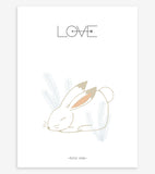 NORDIC - Poster per bambini - Coniglio, amore