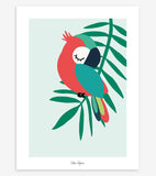 TROPICA - Poster per bambini - Il pappagallo (verde)