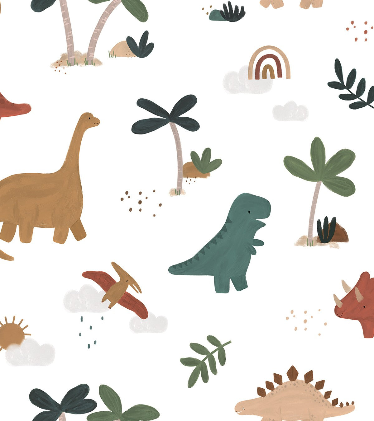 SUNNY - Carta da parati per bambini - Motivo dinosauro