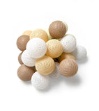 Filo di 24 batuffoli di cotone (beige) - Illuminazione decorativa per interni