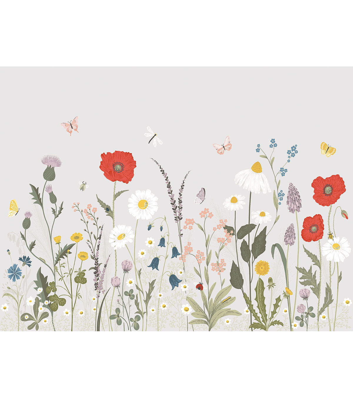 WILDFLOWERS - Carta da parati panoramica - Campo di fiori