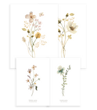 MADEMOISELLE - Set di 4 Posters - Fiori botanici