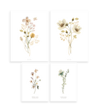 MADEMOISELLE - Set di 4 Posters - Fiori botanici