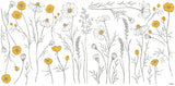 CAMOMILLA - Adesivi murali Pareti - Grandi fiori di camomilla
