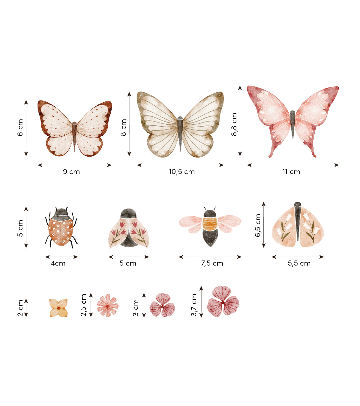 Adesivi murali COCCINELLA - Pareti - Farfalle e insetti