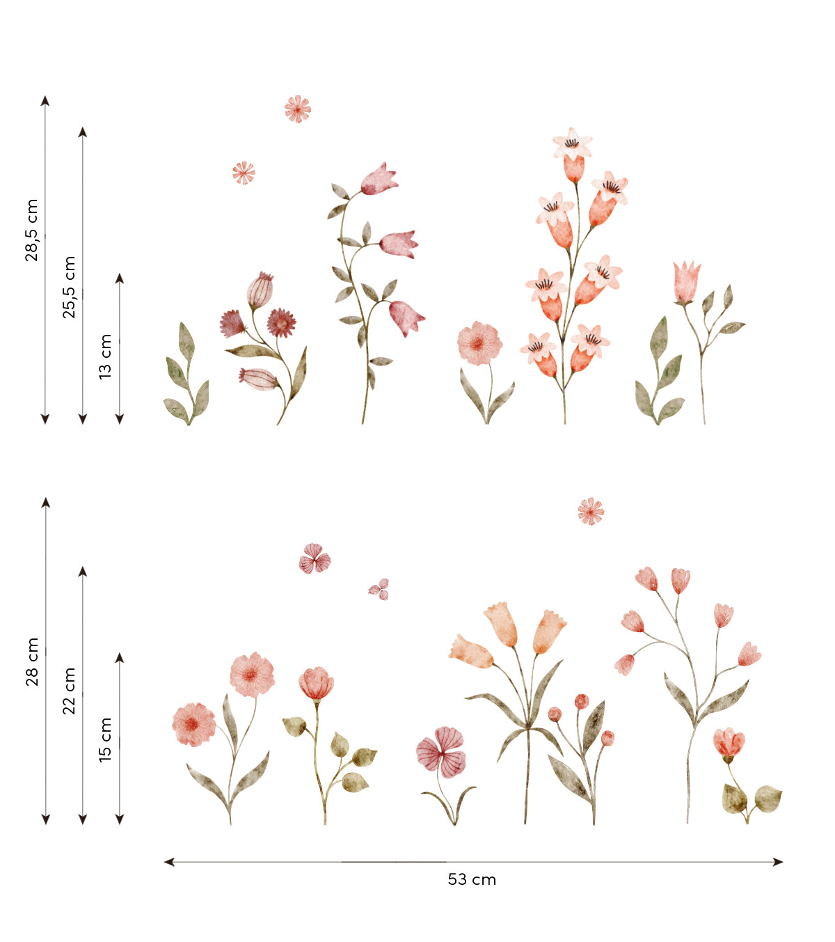 Adesivi murali COCCINELLA - - Fiori graziosi