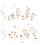 Adesivi murali COCCINELLA - - Fiori graziosi