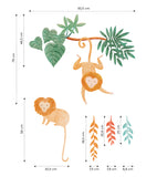 Adesivi murali YATSUNI - - Scimmie leone
