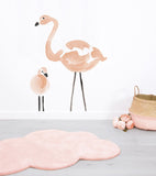 FLAMINGO - Big Adesivi murali - Fenicottero rosa e bambino