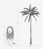 SERENGETI - Big Adesivi murali - Leone e palma