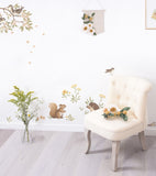 OH DEER - Adesivi murali Murale - Ramo fiorito e uccelli