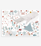 OCEAN FIELD - Adesivi murali muraux - Oceano: animali e fiori