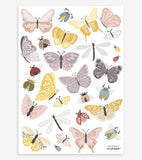 Fiori di campo - Adesivi murali - Farfalle e insetti