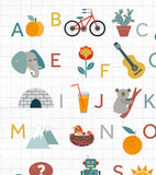 OLD SCHOOL - Poster per bambini - Alfabeto degli animali e degli oggetti