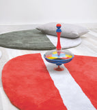 STONE - Tappeto per bambini - Pebble (rosso e grigio)