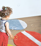 STONE - Tappeto per bambini - Pebble (rosso e grigio)