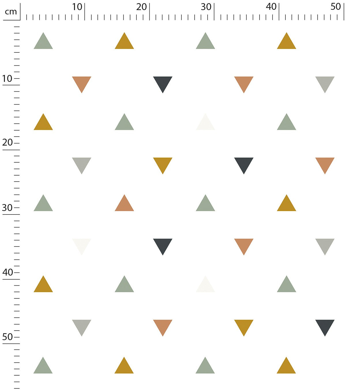 ENCHANTED - Carta da parati per bambini - Motivo geometrico, triangoli (blu, verde)