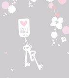 ANGEL - Poster per bambini - Fiori (rosa e bianco)