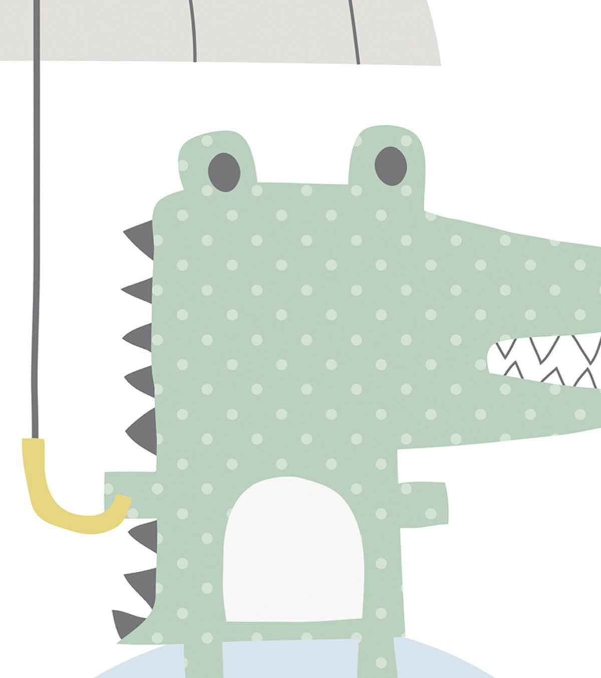 SMILE IT'S RAINING - Poster per bambini - Il coccodrillo e il suo ombrello
