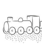 WILD WEST - Poster per bambini - Locomotiva