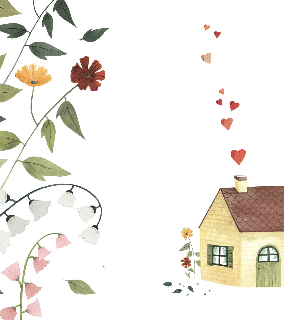 QUEYRAN - Poster per bambini - Casa e fiori di campo