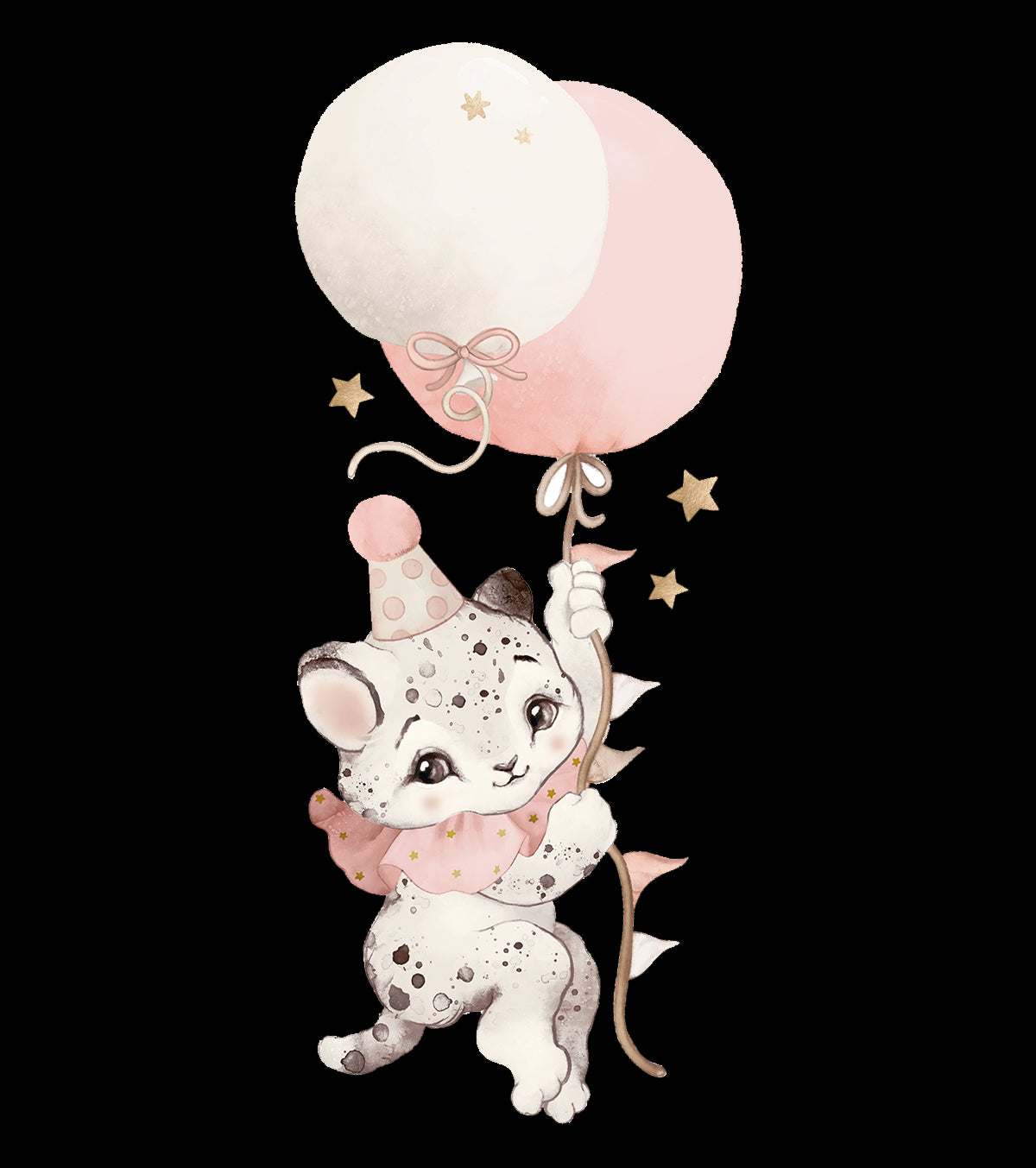 SELENE - Adesivo grande - Pierrot il ghepardo (rosa)