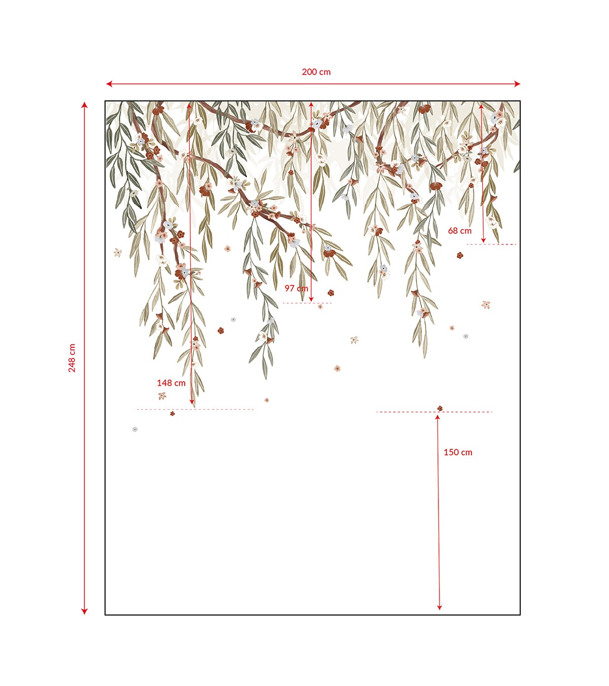 LILYDALE - Carta da parati panoramica - Fogliame di eucalipto