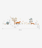 JÖRO - Adesivi murali Parete - Foresta, volpe e animali
