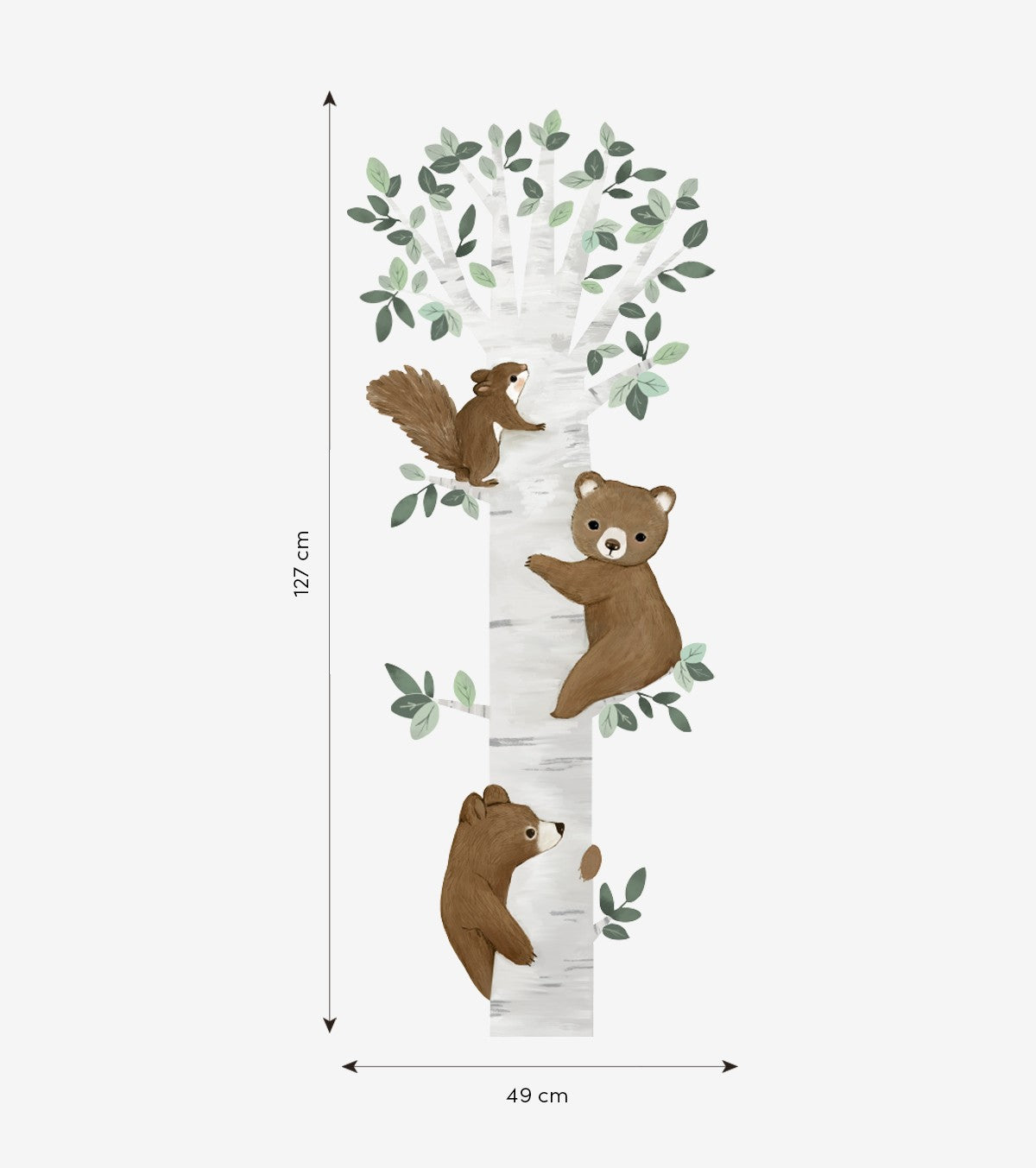 KHARU - Adesivo grande - Gli orsi si arrampicano sugli alberi