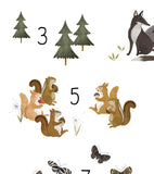 NORWOOD - Poster per bambini - Animali del bosco Numeri