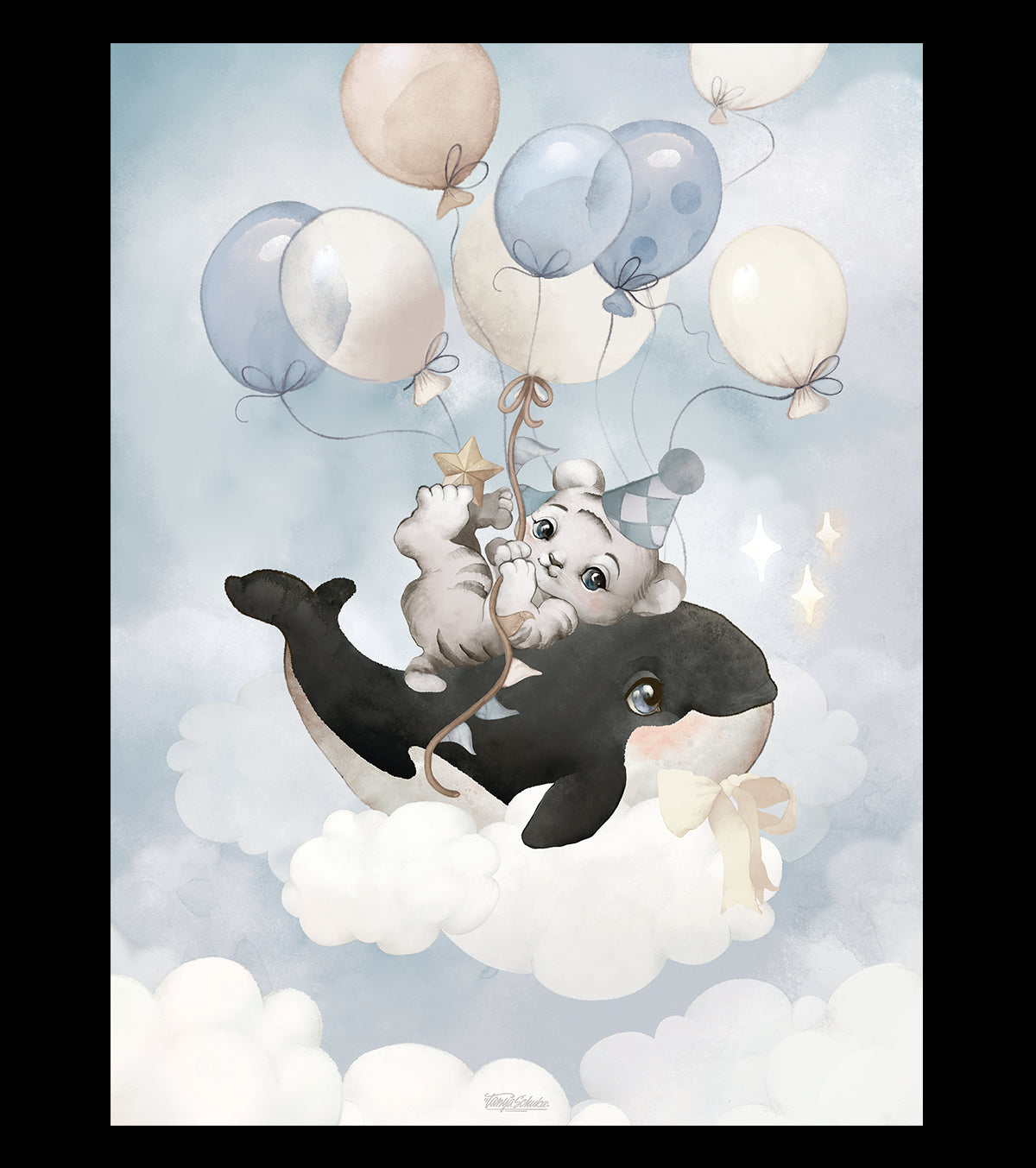 SELENE - Poster per bambini - Ghepardo e Orca
